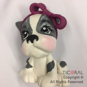 ADORNO PERRITA CON MO�O DE SIMONE A.PORC x 1